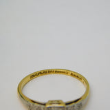 Victorian 18ct Gold & Platinum Set 0.15ct Diamond Dress Ring Antique c1890