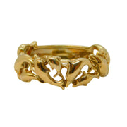9ct Yellow Gold Jumping Dolphin Band Ring Vintage 2004 Birmingham