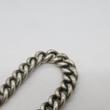 Victorian Sterling Silver Graduating Albert Watch Chain Antique 1893 Birmingham