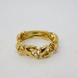 9ct Yellow Gold Jumping Dolphin Band Ring Vintage 2004 Birmingham