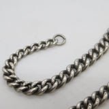 Victorian Sterling Silver Graduating Albert Watch Chain Antique 1893 Birmingham