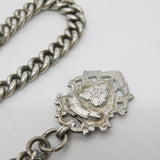 Victorian Sterling Silver Graduating Albert Watch Chain Antique 1893 Birmingham