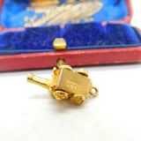 9ct Yellow Gold Traditional Cannon Gunner Charm Vintage 1965 London