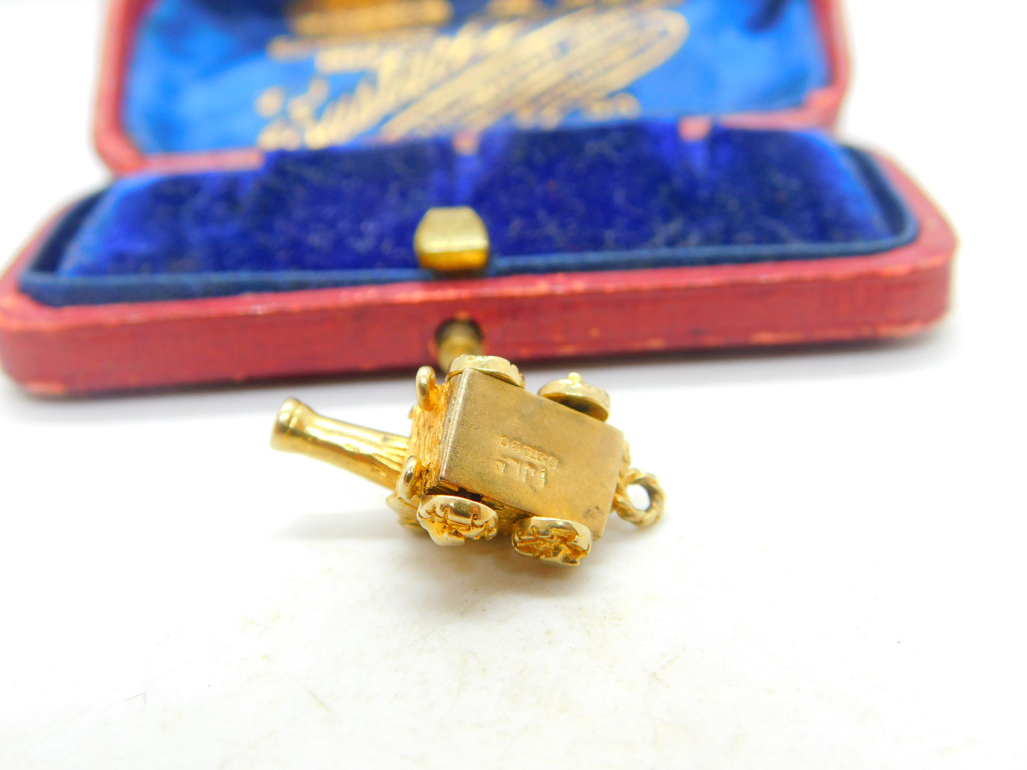 9ct Yellow Gold Traditional Cannon Gunner Charm Vintage 1965 London