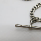 Victorian Sterling Silver Graduating Albert Watch Chain Antique 1893 Birmingham
