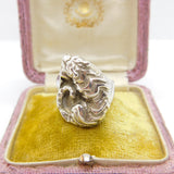 Sterling Silver Tiger or Panther Form Statement Ring 1934 London Antique