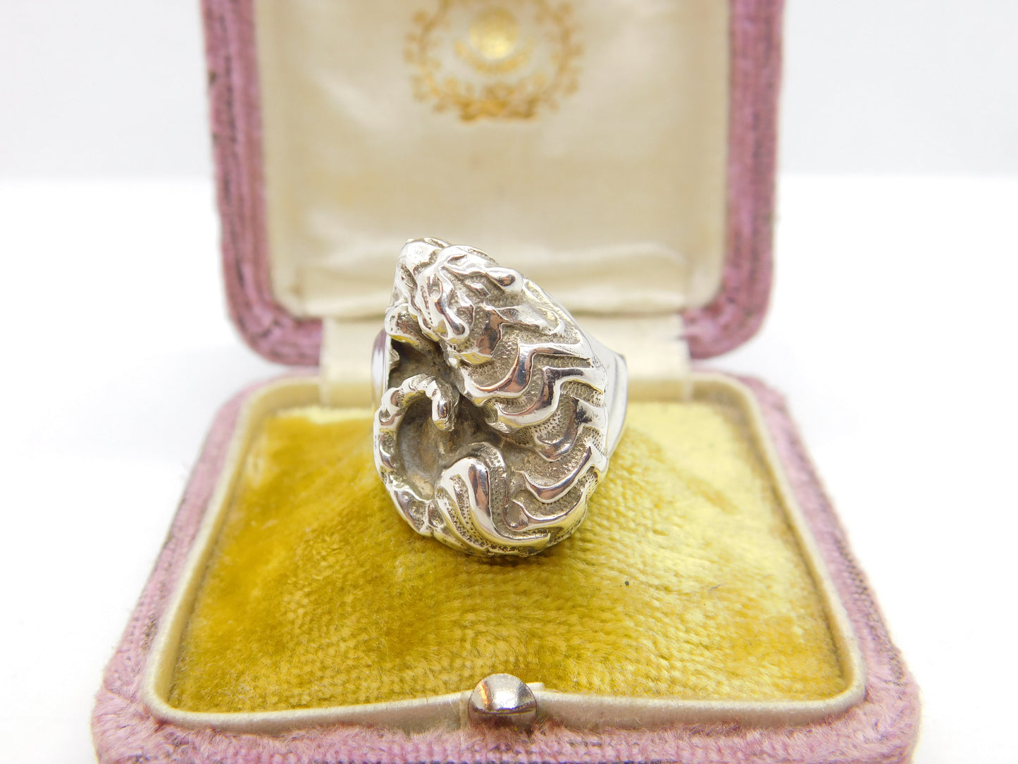 Sterling Silver Tiger or Panther Form Statement Ring 1934 London Antique