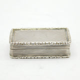 Victorian Sterling Silver Cross Pattern Vinaigrette Antique 1840 Birmingham