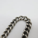 Victorian Sterling Silver Albert Watch Chain & Coin Fob Antique c1890