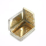 Victorian Sterling Silver Cross Pattern Vinaigrette Antique 1840 Birmingham