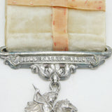 Victorian Sterling Silver Pair Society of St George, Canada Medals Antique 1850