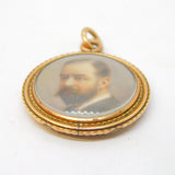 19th Century 9ct Yellow Gold Portrait Locket Pendant Antique c1860s Victorian