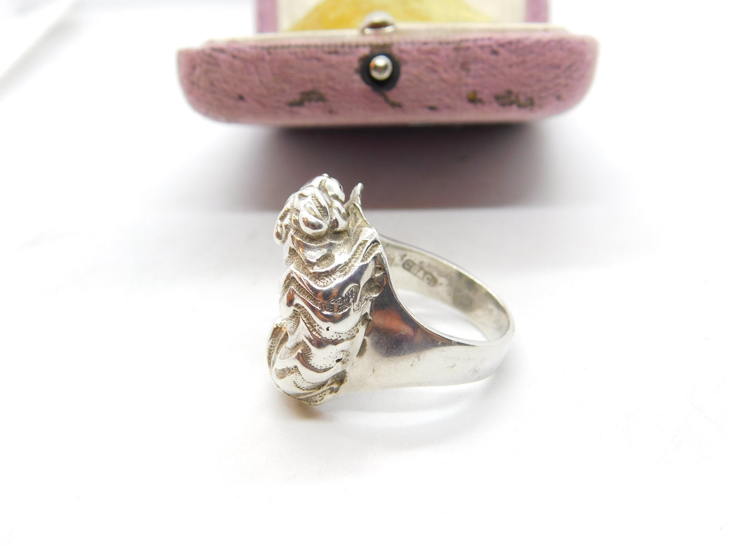 Sterling Silver Tiger or Panther Form Statement Ring 1934 London Antique