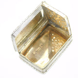 Victorian Sterling Silver Cross Pattern Vinaigrette Antique 1840 Birmingham