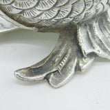 Egyptian Cast .900 Silver Fish Form Cocktail Stick Holder Antique c1920 Art Deco