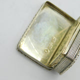 Victorian Sterling Silver Cross Pattern Vinaigrette Antique 1840 Birmingham