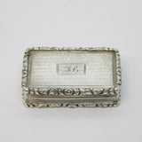 William IV Sterling Silver Floral Vinaigrette Antique 1833 Birmingham