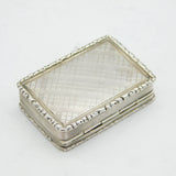 Victorian Sterling Silver Cross Pattern Vinaigrette Antique 1840 Birmingham