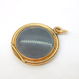 19th Century 9ct Yellow Gold Portrait Locket Pendant Antique c1860s Victorian