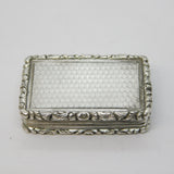 William IV Sterling Silver Floral Vinaigrette Antique 1833 Birmingham