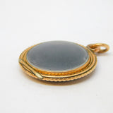 19th Century 9ct Yellow Gold Portrait Locket Pendant Antique c1860s Victorian