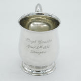 19th Century Chinese Sterling Silver Christening Mug Antique c1890 C.J & Co.
