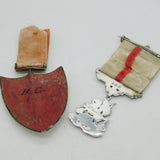Victorian Sterling Silver Pair Society of St George, Canada Medals Antique 1850