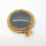 19th Century 9ct Yellow Gold Portrait Locket Pendant Antique c1860s Victorian