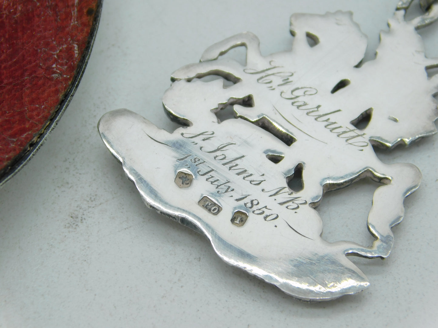 Victorian Sterling Silver Pair Society of St George, Canada Medals Antique 1850