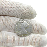 Queen Anne Silver Shilling 1703 Coin Vigo Second Bust Drilled Pendant Antique