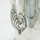 George II Sterling Silver Armorial Crest Coffee Pot Antique 1740 London