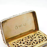 William IV Sterling Silver Floral Vinaigrette Antique 1833 Birmingham