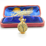 9ct Yellow Gold Novelty Alarm Clock Charm or Pendant 1973 London Vintage