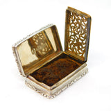 William IV Sterling Silver Floral Vinaigrette Antique 1833 Birmingham