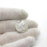 Queen Anne Silver Shilling 1703 Coin Vigo Second Bust Drilled Pendant Antique