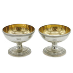 Georgian silver plated salt cellars