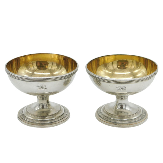 Georgian silver plated salt cellars