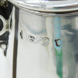 George II Sterling Silver Armorial Crest Coffee Pot Antique 1740 London