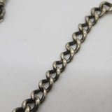 Victorian Sterling Silver Graduating Double Albert Watch Chain Antique 1897