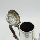 George II Sterling Silver Armorial Crest Coffee Pot Antique 1740 London