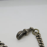 Victorian Sterling Silver Graduating Double Albert Watch Chain Antique 1897