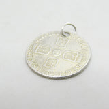 Queen Anne Silver Shilling 1703 Coin Vigo Second Bust Drilled Pendant Antique