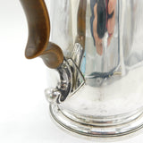 George II Sterling Silver Armorial Crest Coffee Pot Antique 1740 London