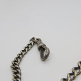 Victorian Sterling Silver Graduating Double Albert Watch Chain Antique 1897