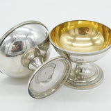 George III Pair of Silver Plated Gilded Bear Crested Salt Cellars Antique c1820