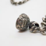 Victorian Sterling Silver Graduating Double Albert Watch Chain Antique 1897
