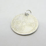 Queen Anne Silver Shilling 1703 Coin Vigo Second Bust Drilled Pendant Antique