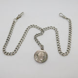 Victorian Sterling Silver Graduating Double Albert Watch Chain Antique 1896 Birmingham