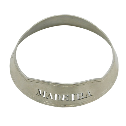Antique Silver Madeira Bottle Collar