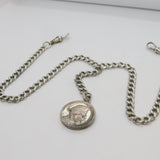 Victorian Sterling Silver Graduating Double Albert Watch Chain Antique 1896 Birmingham